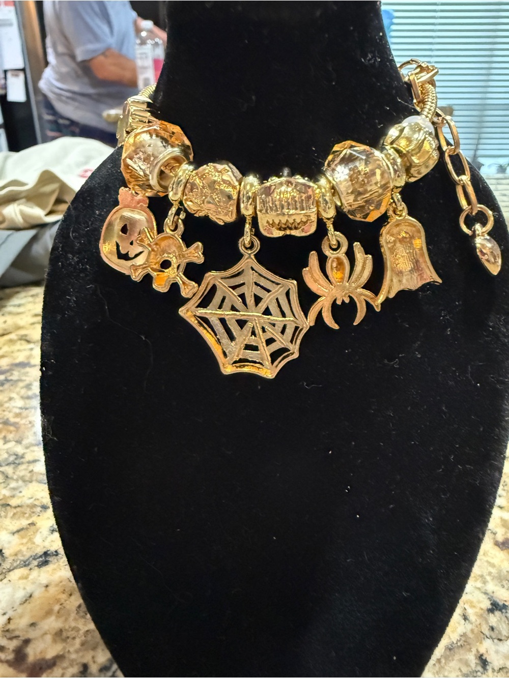 Gold Halloween Charm Bracelet - Women's Jewelry